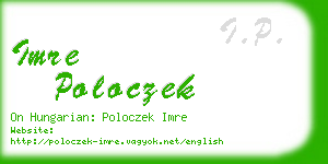 imre poloczek business card